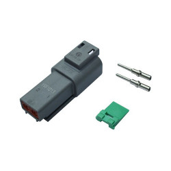 CONNECTOR KIT 2-POLE DT MALE 0,8-1,3 GREY