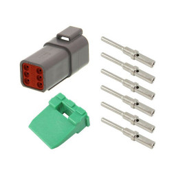 CONNECTOR KIT 6-POLE DT MALE 0,8-1,3 GREY