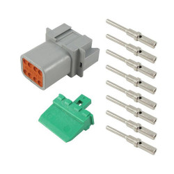 CONNECTOR KIT 8-POLE DT MALE 0,8-1,3 GREY